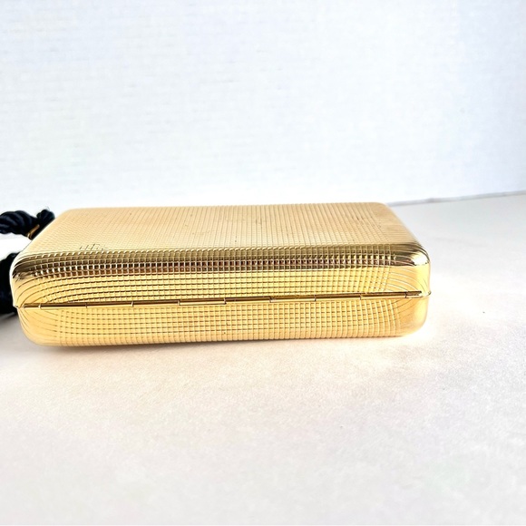 Vintage Columbine Evening Bag | Shiney Gold Metal with Tassle Size: Os - Picture 11 of 11